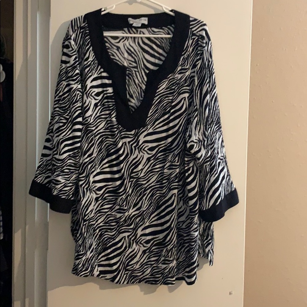 zebra print blouse